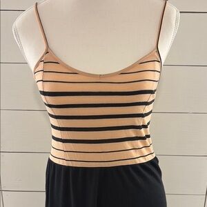 Volcom Tan and Black Striped Dress